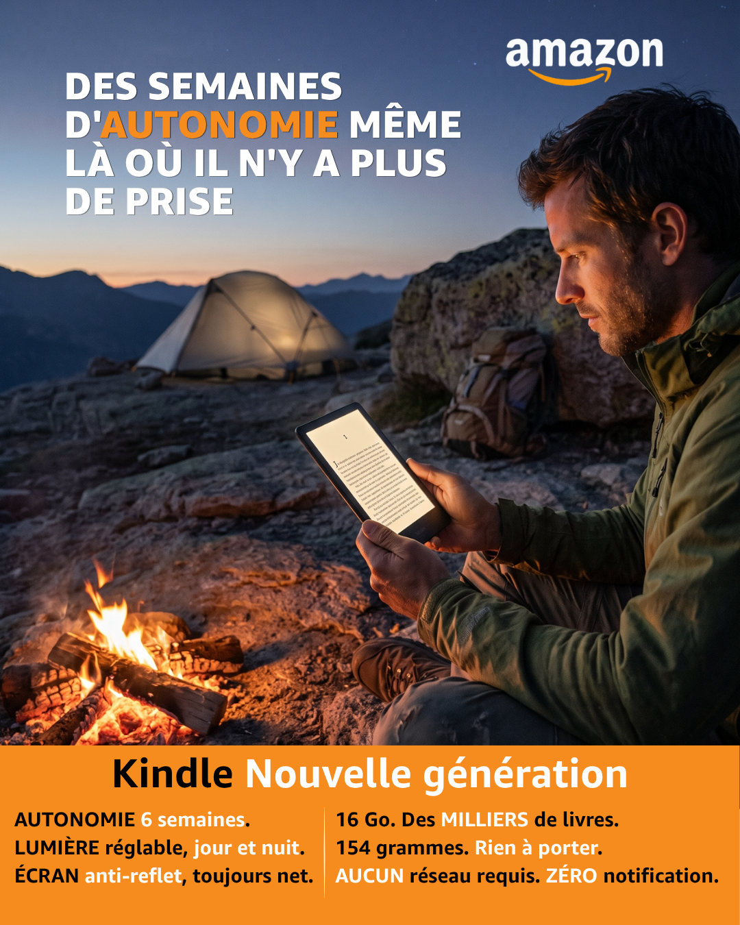 Affiche Kindle Le bivouac